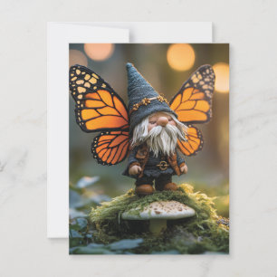 Postal Monarch Butterfly Wingme Gnome - Creatura de fanta