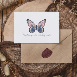 Postal Monarch Vintage Watercolor Butfly