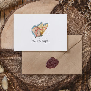 Postal Monarch Vintage Watercolor Butfly