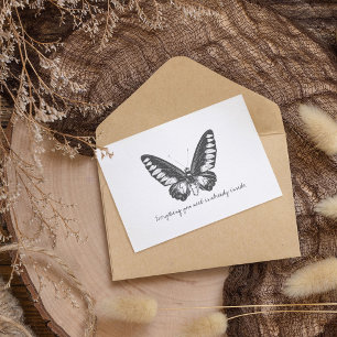 Postal Monarch Vintage Watercolor Butfly