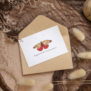 Postal Monarch Vintage Watercolor Butfly