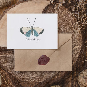 Postal Monarch Vintage Watercolor Butfly