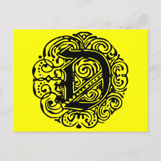 Postal Monarchia Black "D"