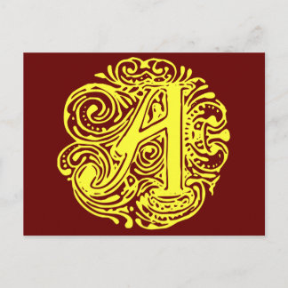 Postal Monarquia Amarillo "A"
