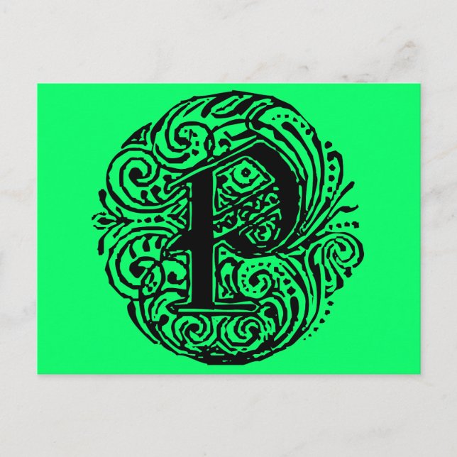 Postal Monarquia "P" (Anverso)