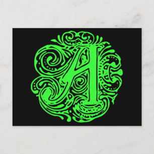 Postal Monarquia Verde "A"