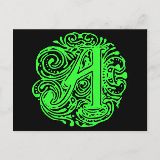Postal Monarquia Verde "A"