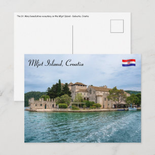 Postal Monasterio benedictino en la isla de Mljet - Croac