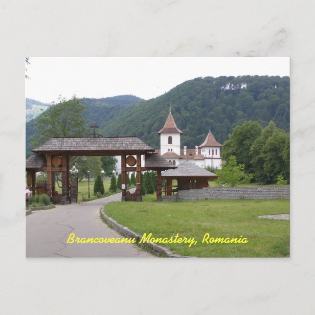 Postal Monasterio de Brancoveanu Rumanía 1 (Anverso)