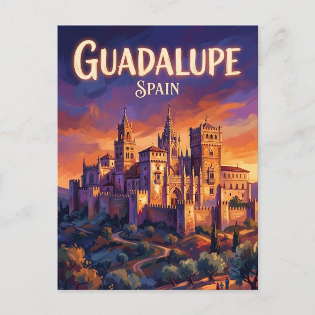 Postal Monasterio de Guadalupe España (Anverso)