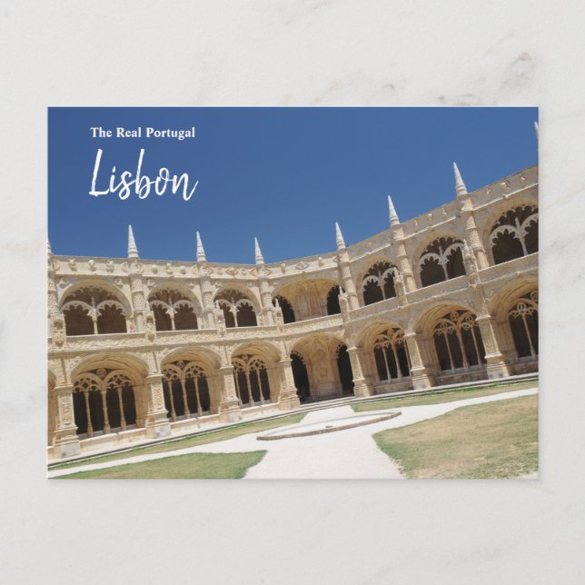 Postal Monasterio de los Jerónimos - Lisboa - El Portugal (Anverso)
