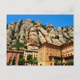 Postal Monasterio de Montserrat, Cataluña, España