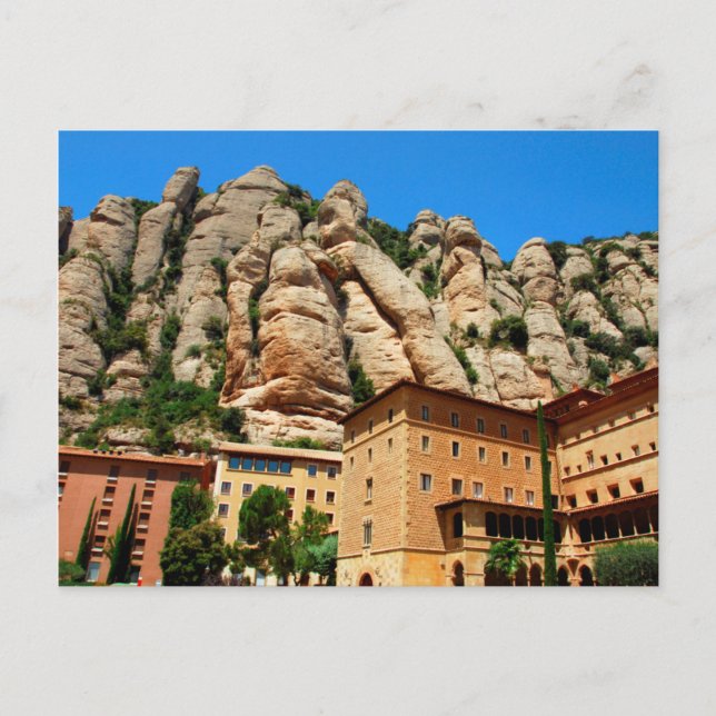 Postal Monasterio de Montserrat, Cataluña, España (Anverso)