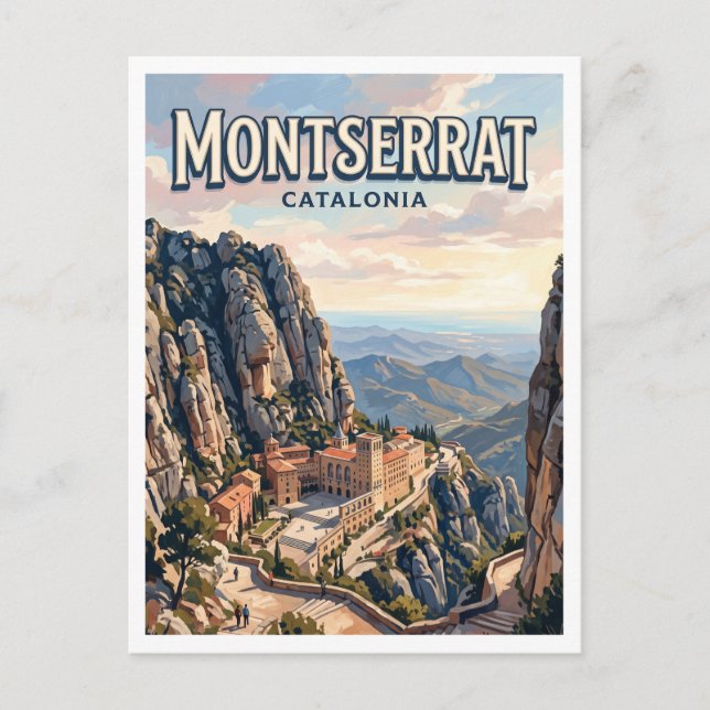 Postal Monasterio de Montserrat España (Anverso)