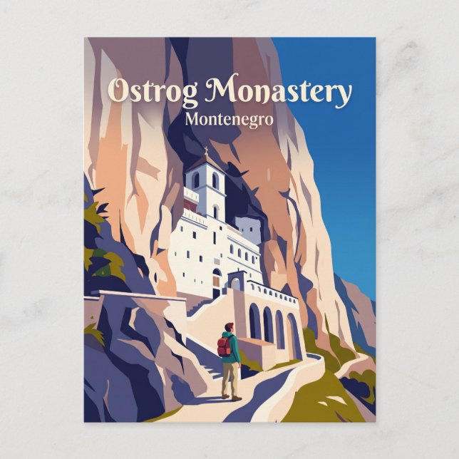 Postal Monasterio de Ostrog Montenegro (Anverso)