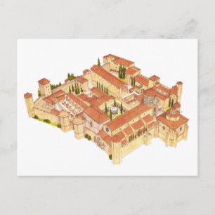 Postal Monasterio de Poblet. Cataluña España