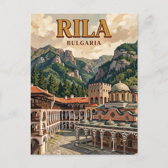 Postal Monasterio de Rila Bulgaria (Anverso)
