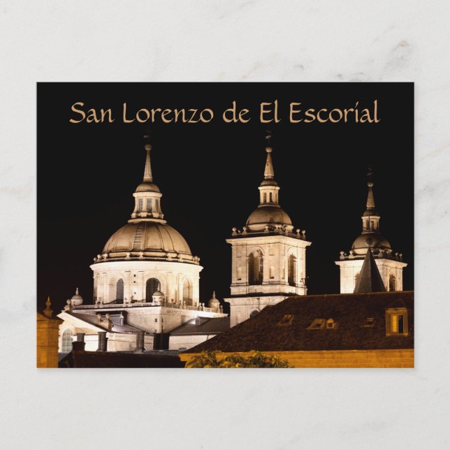 Postal Monasterio de San Lorenzo de El Escorial, España (Anverso)