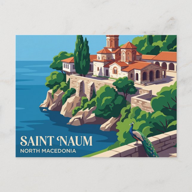 Postal Monasterio de San Naum Macedonia del Norte (Anverso)
