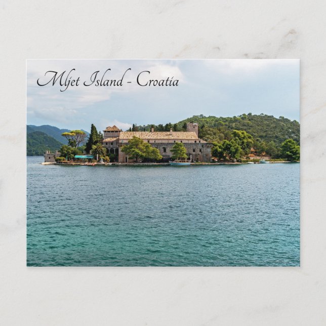 Postal Monasterio de Santa María en la isla de Mljet - Cr (Anverso)