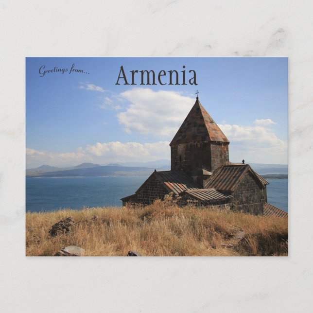 Postal Monasterio de Sevanavank en Armenia (Anverso)