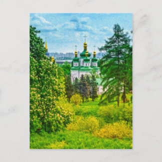 Postal Monasterio de Vydubitsky. Kiev, Ucrania