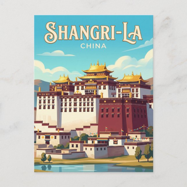 Postal Monasterio Ganden Sumtseling China (Anverso)