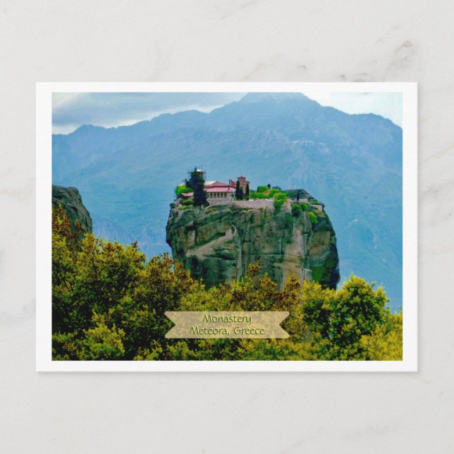 Postal Monasterio, Meteora, Grecia (Anverso)