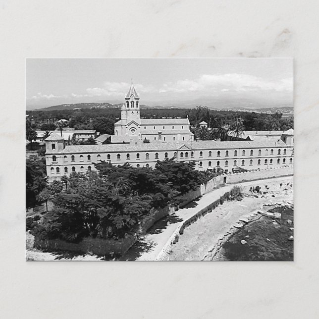 Postal Monasterio vintage de Cannes Saint-Honorat (Anverso)