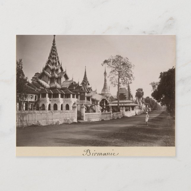 Postal Monasterio Wayzayanda y pagodas en Moulmein (Anverso)