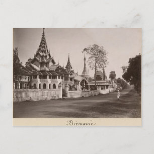 Postal Monasterio Wayzayanda y pagodas en Moulmein