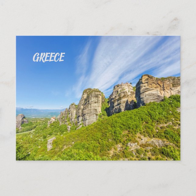 Postal Monasterios de Meteora Postcard - Viaje a Grecia (Anverso)