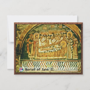 Postal MONASTERIOS SERBIOS - Entierro de Sava II