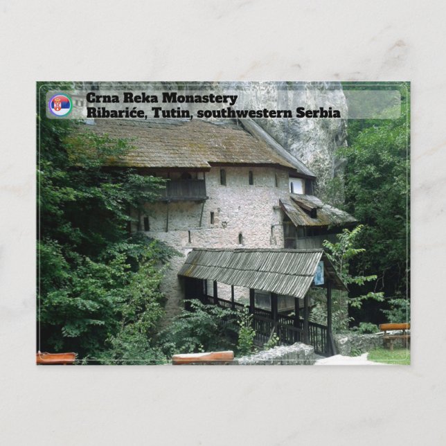 Postal MONASTERIOS SERBIOS - Monasterio de Crna Reka 2 (Anverso)