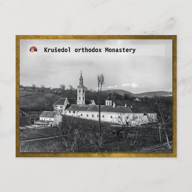 Postal MONASTERIOS SERBIOS - Monasterio de Krušedol 1906 (Anverso)