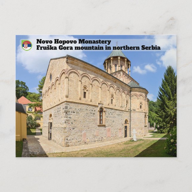 Postal MONASTERIOS SERBIOS - Monasterio Novo Hopovo (Anverso)