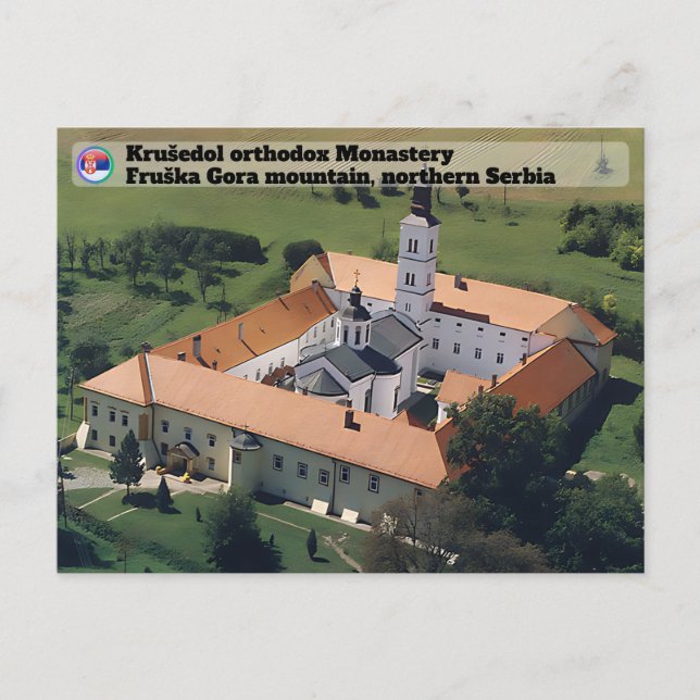 Postal MONASTERIOS SERBIOS - Monasterio ortodoxo Krušedol (Anverso)