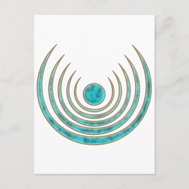 Postal Mond Zauber "Luna Azul", Luna Amulett (Anverso)