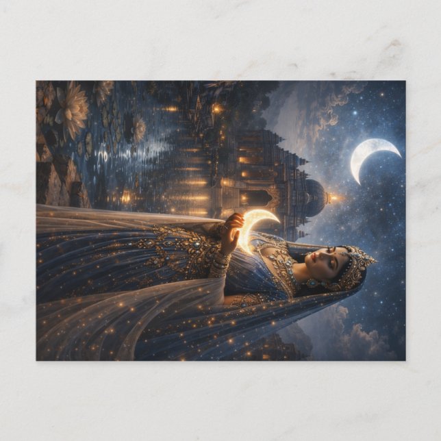 Postal Mondgöttin mit leuchtender Sichel (Anverso)