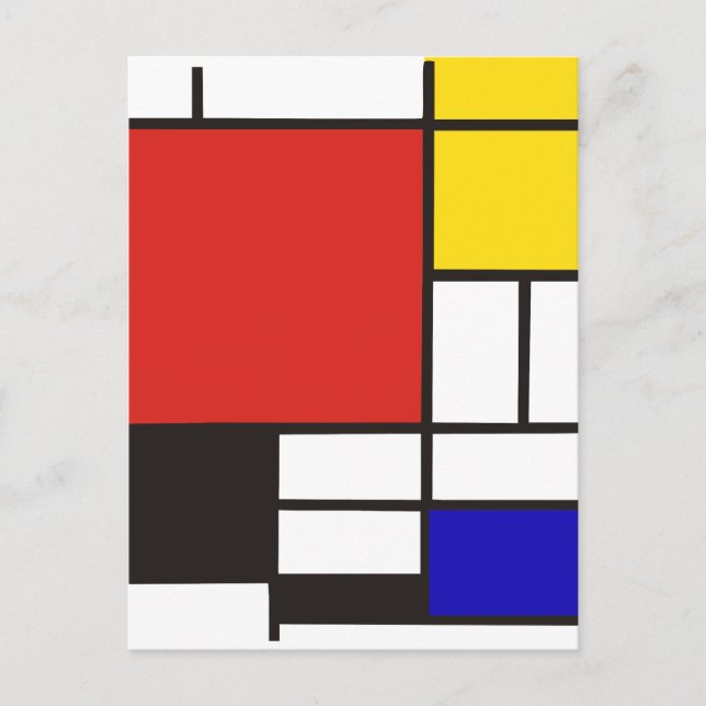 Postal Mondrian (Anverso)