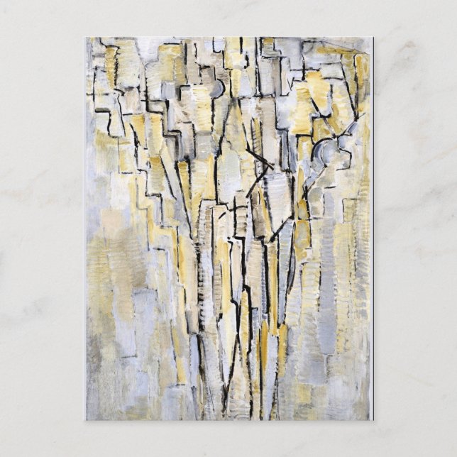 Postal Mondrian - Boom A, arte abstracto (Anverso)