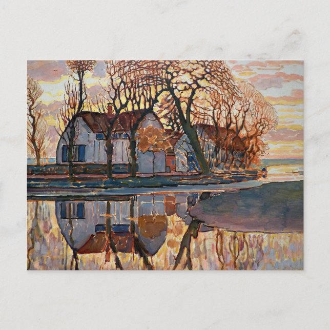 Postal Mondrian - Granja cerca de Duivendrecht (Anverso)