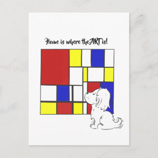 Postal Mondrian Inspirado Manzanilla