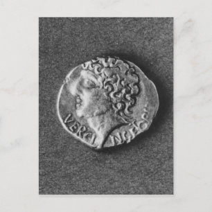 Postal Moneda con efigie de Vercingetorix