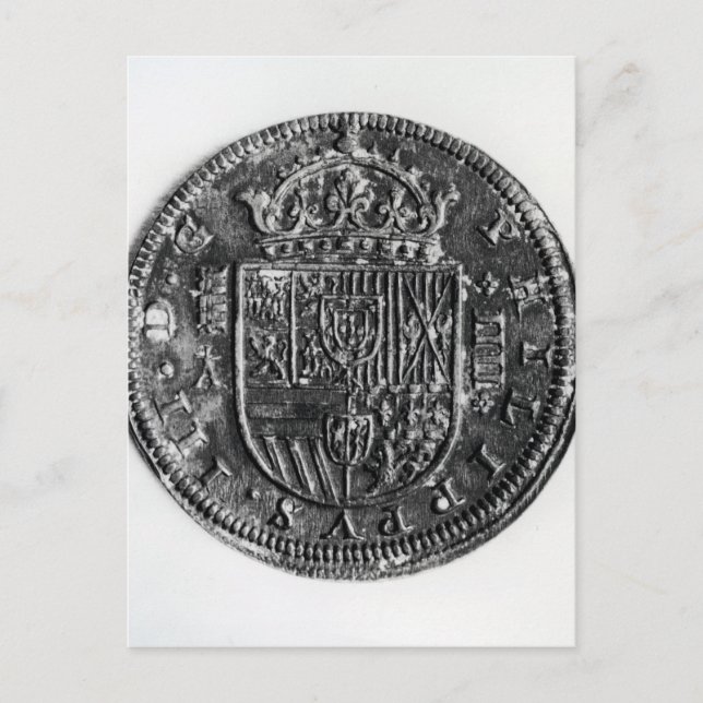 Postal Moneda de plata (Anverso)