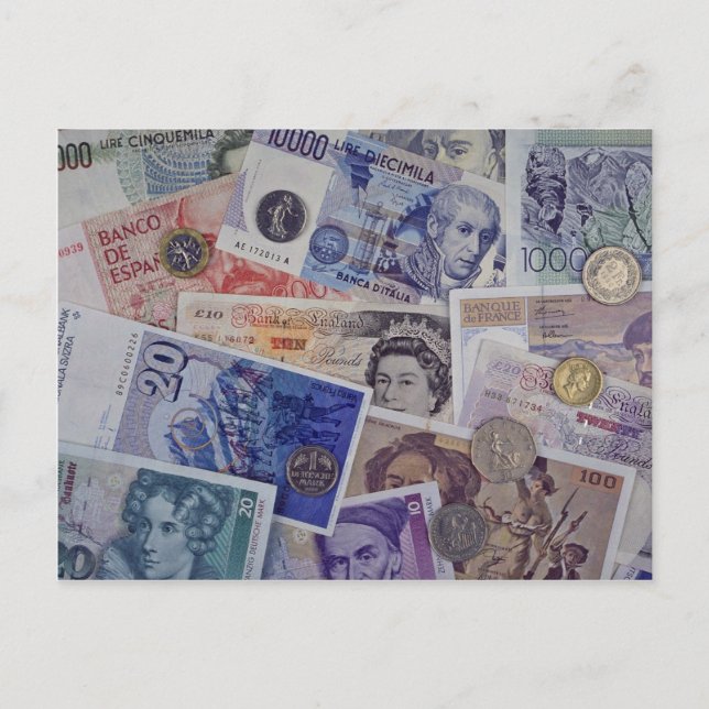 Postal Moneda europea (Anverso)