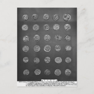 Postal Monedas bizantinas y romanas, del siglo 4 al 10