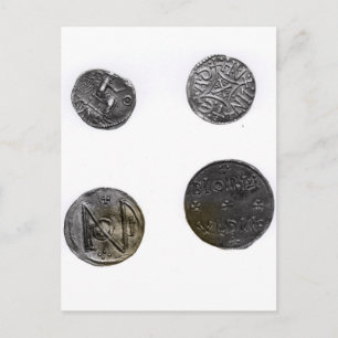 Postal Monedas de Cunobelino o Cembelina, Rey de Mercia