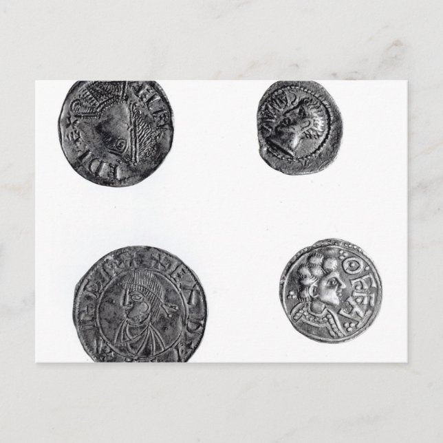 Postal Monedas de Cunobelino o Címbino (Anverso)