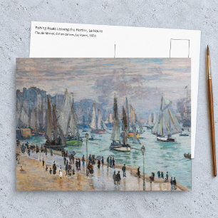 Postal Monet - Barcos de Pesca Saliendo del Puerto, Le Ha